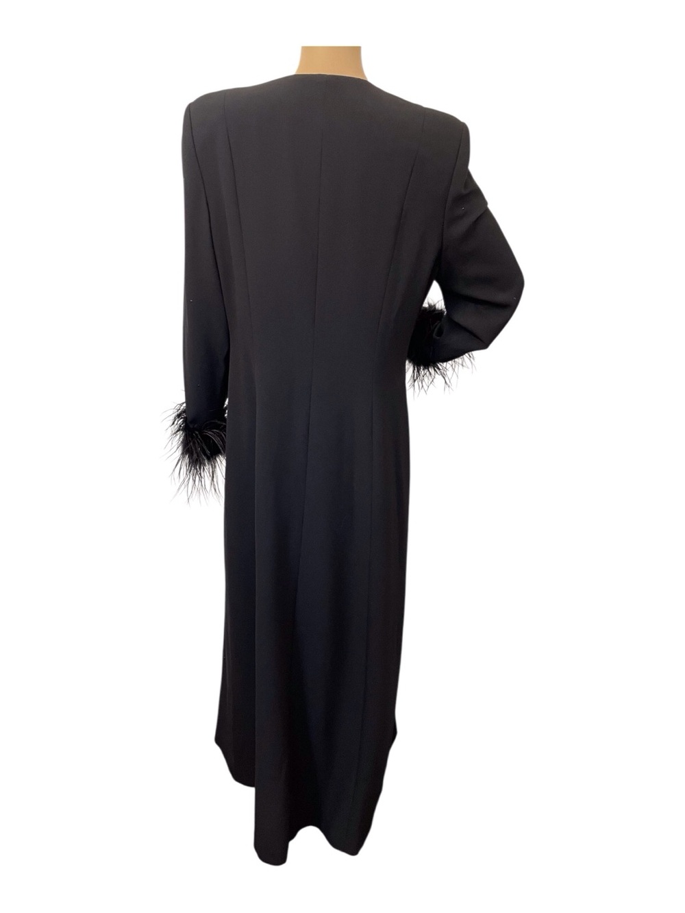 Solini New York Black Evening Gown with Feather,10 - Picture 6 of 7